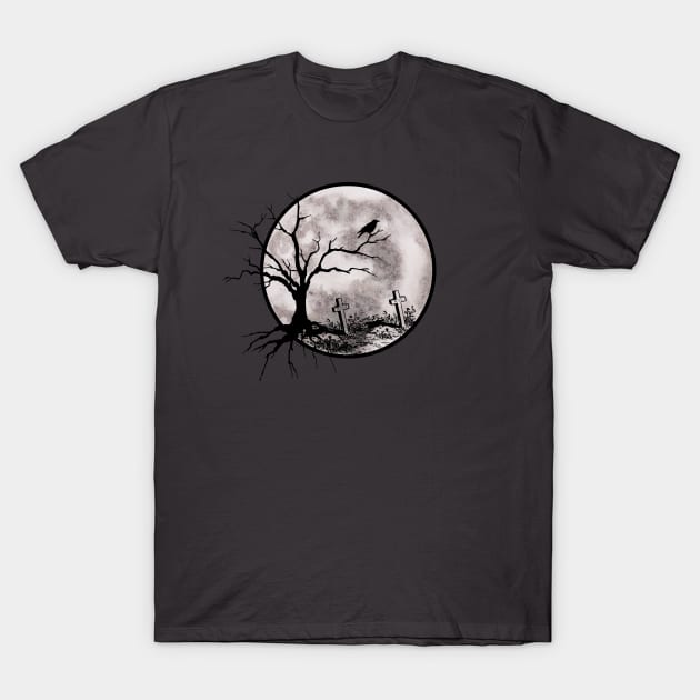 Graveyard Tree T-Shirt by LylaLace Studio